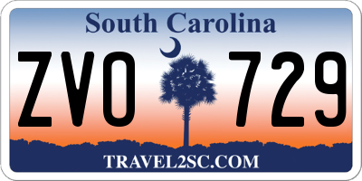 SC license plate ZVO729