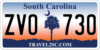 SC license plate ZVO730