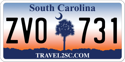 SC license plate ZVO731