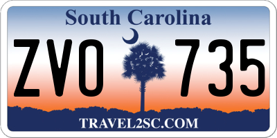 SC license plate ZVO735
