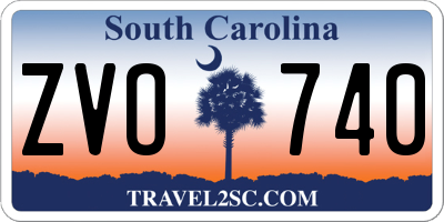 SC license plate ZVO740