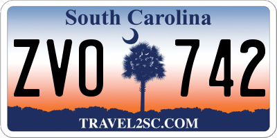 SC license plate ZVO742