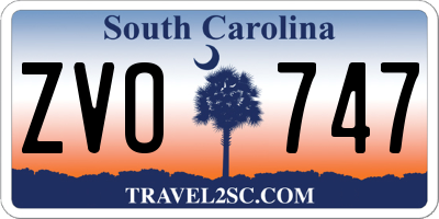 SC license plate ZVO747