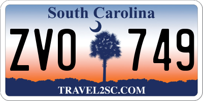 SC license plate ZVO749