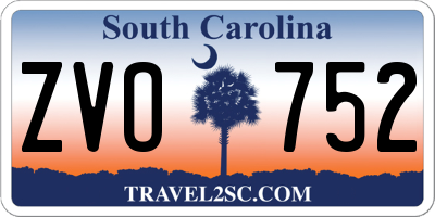 SC license plate ZVO752
