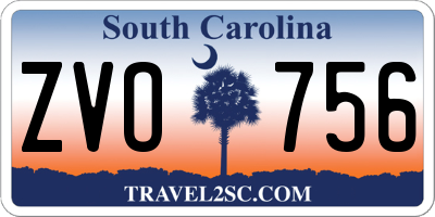 SC license plate ZVO756