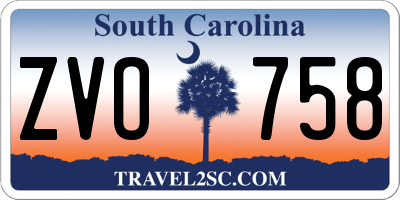 SC license plate ZVO758