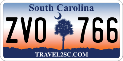SC license plate ZVO766