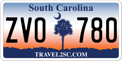 SC license plate ZVO780