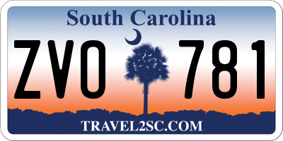 SC license plate ZVO781
