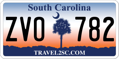 SC license plate ZVO782