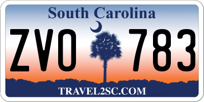 SC license plate ZVO783