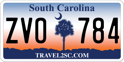 SC license plate ZVO784