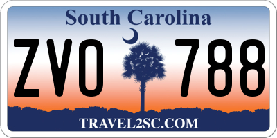 SC license plate ZVO788