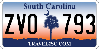SC license plate ZVO793