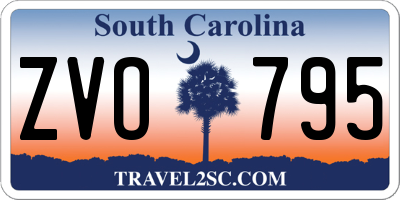 SC license plate ZVO795