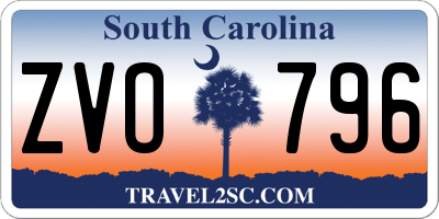SC license plate ZVO796