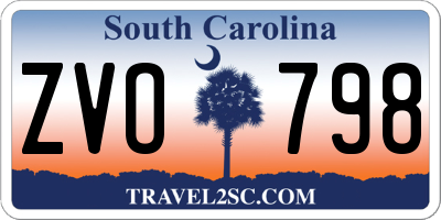 SC license plate ZVO798