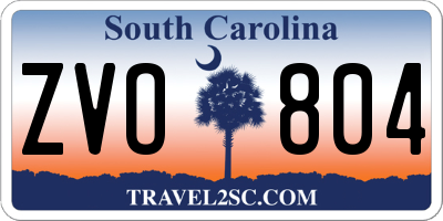 SC license plate ZVO804