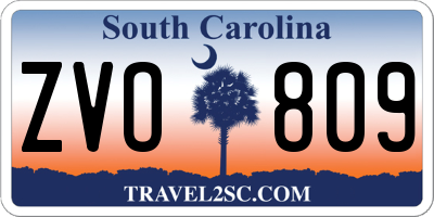 SC license plate ZVO809