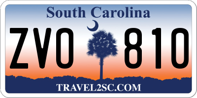 SC license plate ZVO810