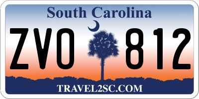 SC license plate ZVO812