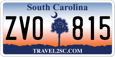 SC license plate ZVO815