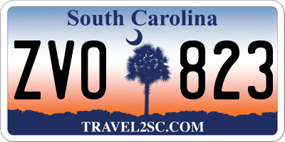 SC license plate ZVO823