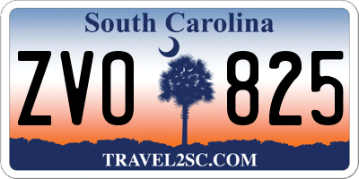 SC license plate ZVO825