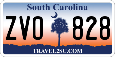SC license plate ZVO828