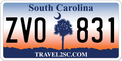 SC license plate ZVO831