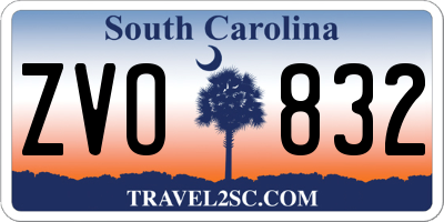 SC license plate ZVO832
