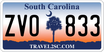 SC license plate ZVO833
