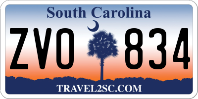 SC license plate ZVO834