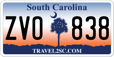 SC license plate ZVO838