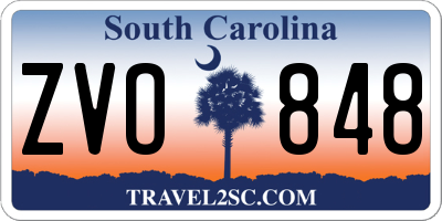 SC license plate ZVO848