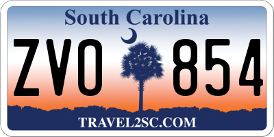 SC license plate ZVO854