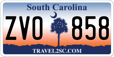SC license plate ZVO858