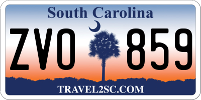 SC license plate ZVO859