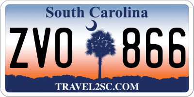 SC license plate ZVO866
