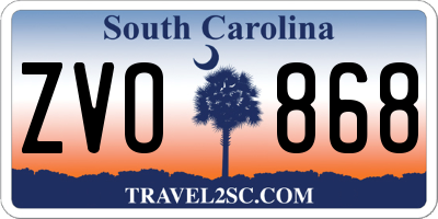 SC license plate ZVO868
