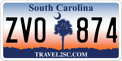 SC license plate ZVO874