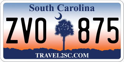 SC license plate ZVO875