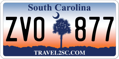 SC license plate ZVO877