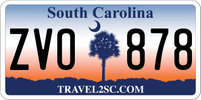 SC license plate ZVO878