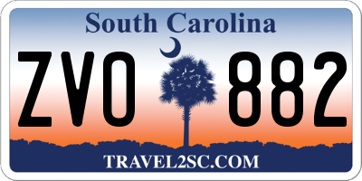 SC license plate ZVO882