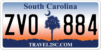 SC license plate ZVO884