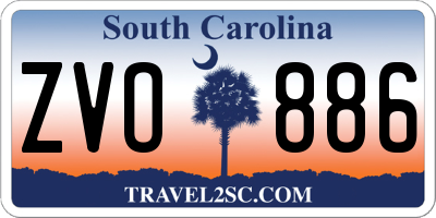 SC license plate ZVO886
