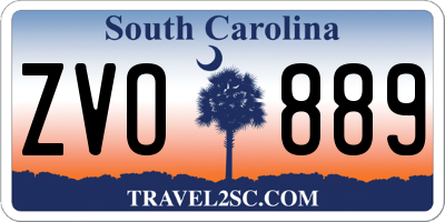 SC license plate ZVO889