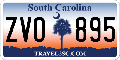 SC license plate ZVO895